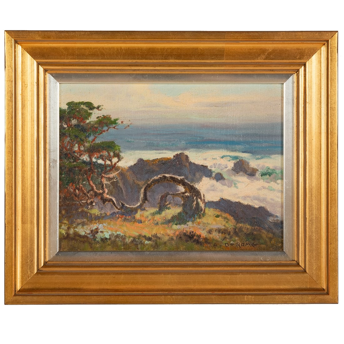 Albert Thomas DeRome. "Windswept Cypress," oil (1 of 4)