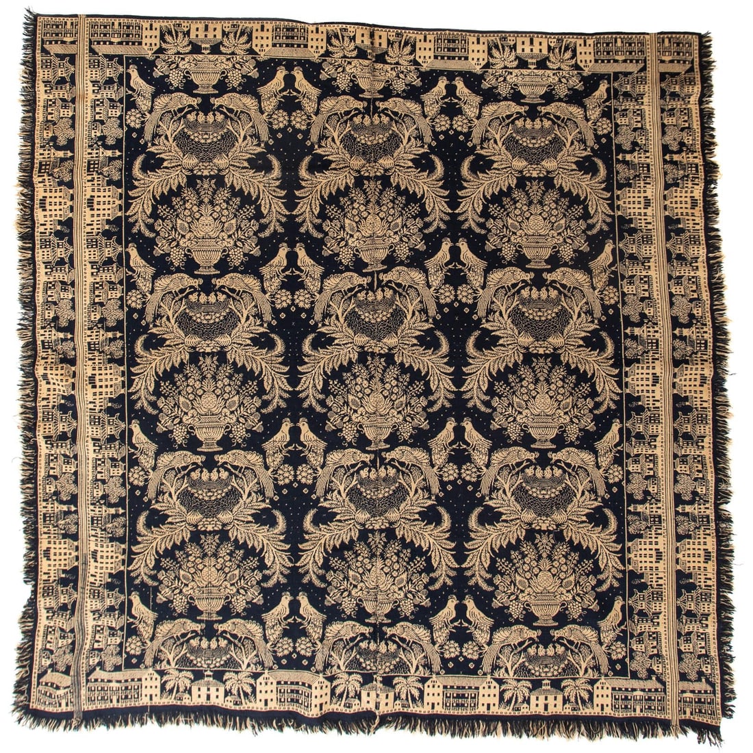 A Loom Woven Jacquard Coverlet (1 of 5)