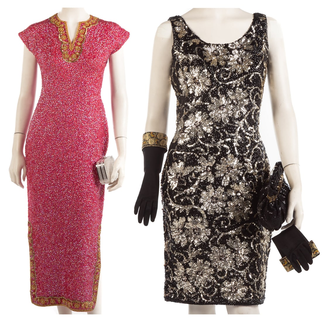 Two Sequins Dresses, Evening Bags & a Pair of Gloves (1 of 11)