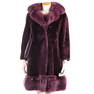 Sheared Purple Mink Coat & Suede Bag