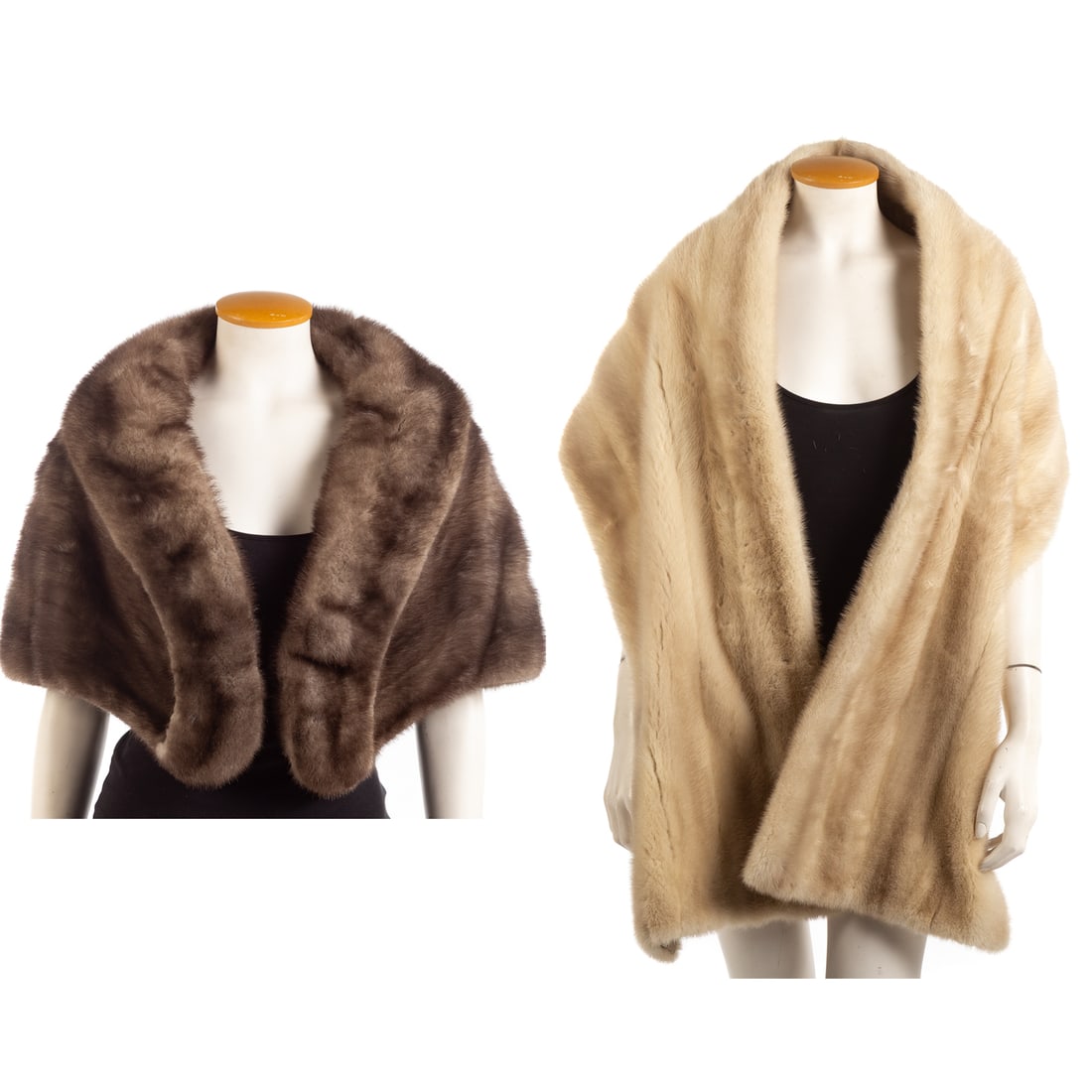 A Grey Mink Shrug & White Mink Stole (1 of 5)