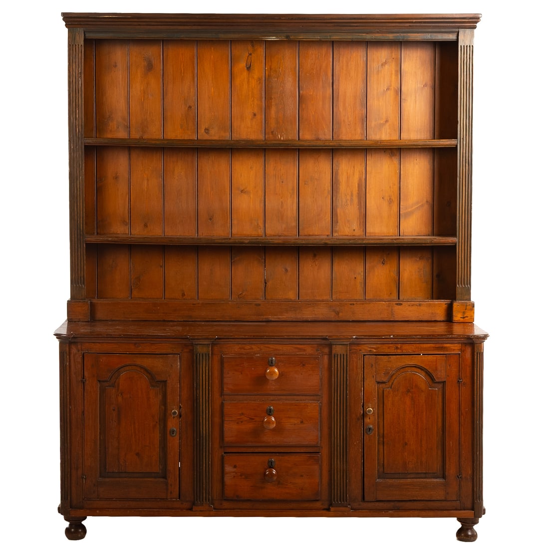 American Vernacular Pine Stepback Cupboard (1 of 7)