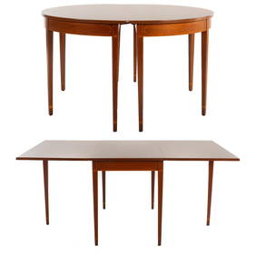 Federal Style Mahogany Three Part Banquet Table (1 of 12)