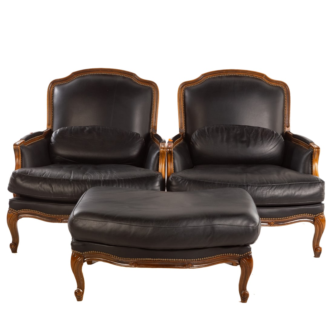 Louis XV Style Chateau DAX Chairs & Ottoman (1 of 5)