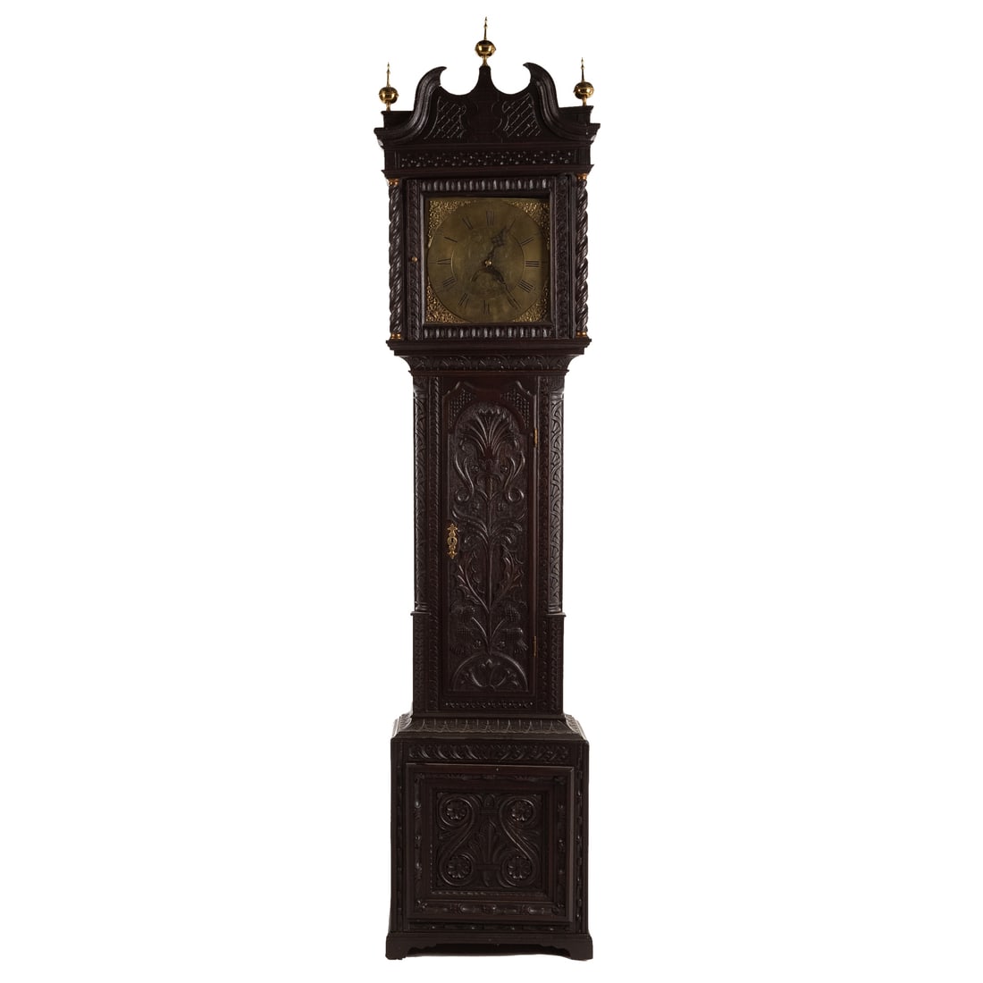 Scottish Carved Tall Case Clock, Simpson Wigton (1 of 10)