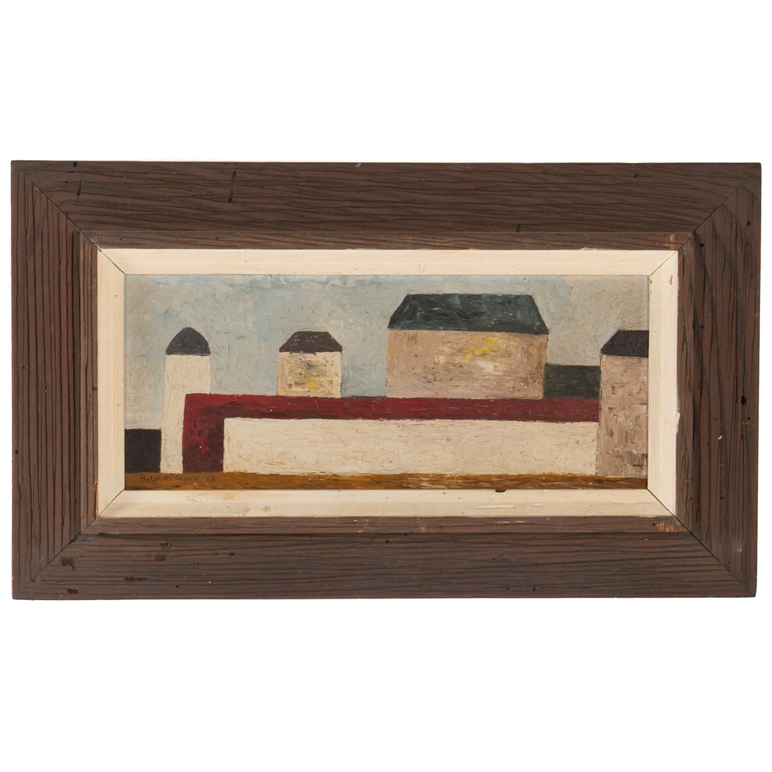 Ralph McGuire. "Dairy Barn or Farm," casein (1 of 3)