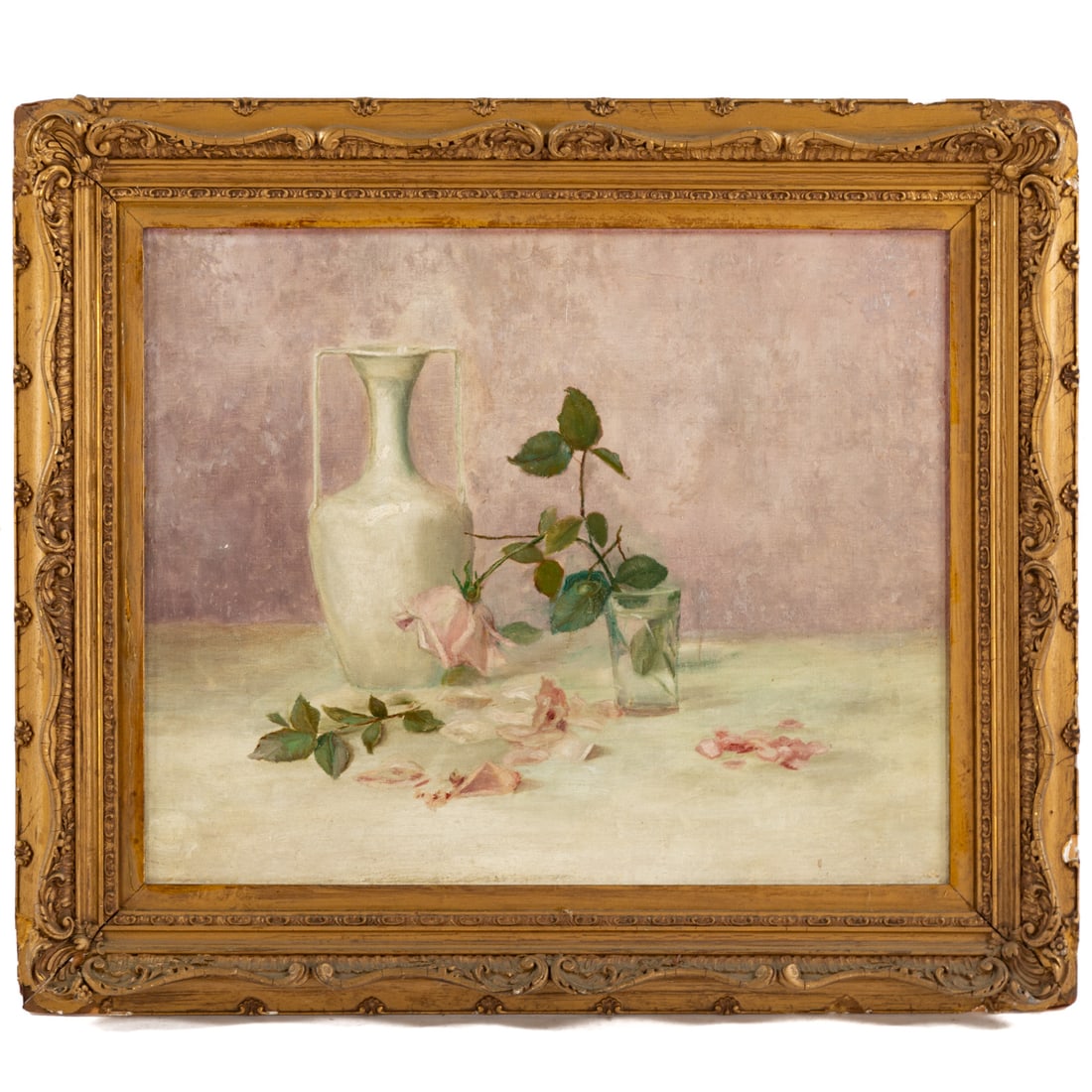 Maud M. Mason. Still Life with Rose, oil (1 of 3)