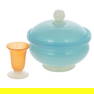 A Frederick?Carder for Stevens & Williams Puff Box & Carder for Steuben Vase