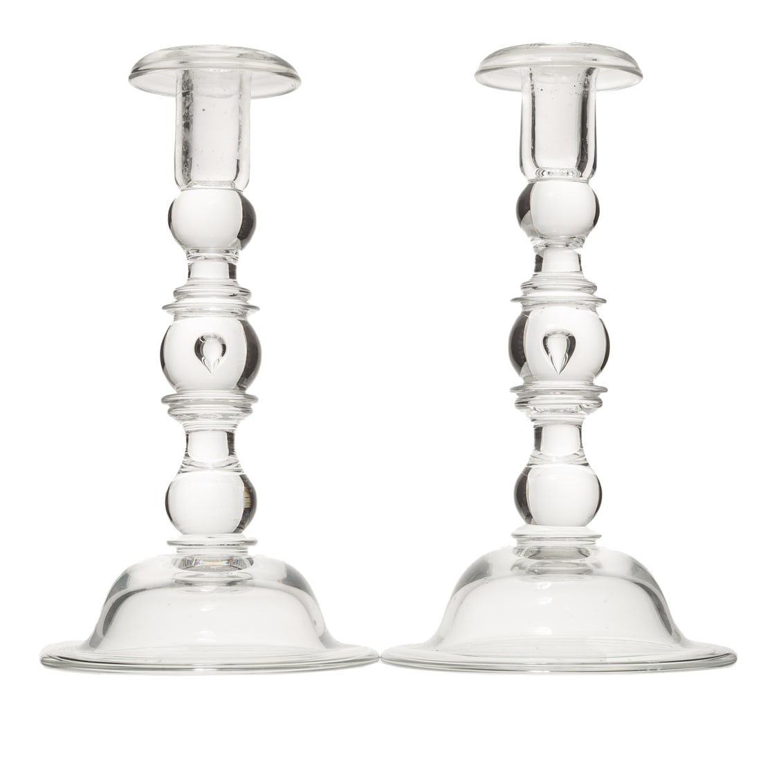 A Pair of Steuben Teardrop Candlesticks (1 of 5)