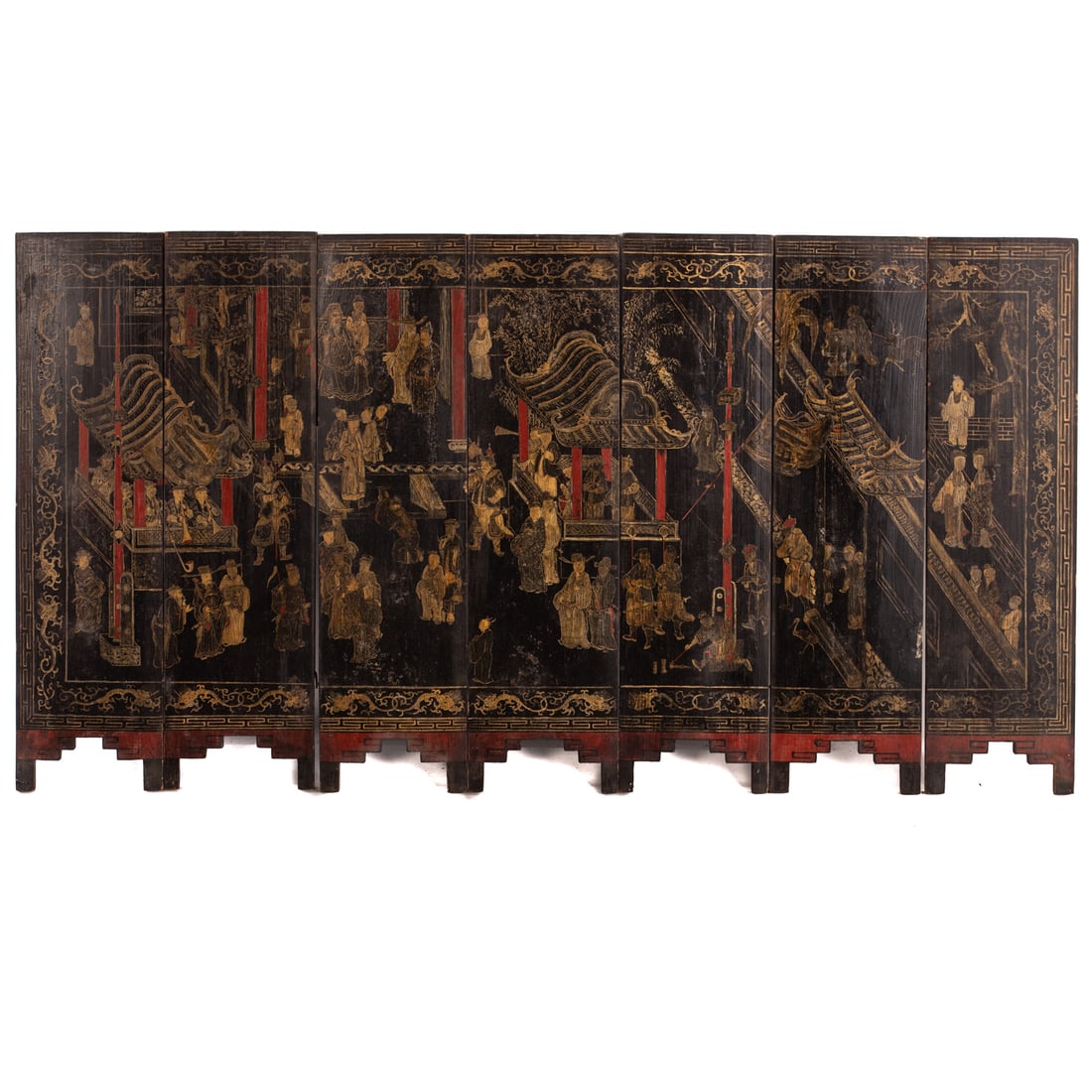 Chinese Painted Wood Table Screen (1 of 5)