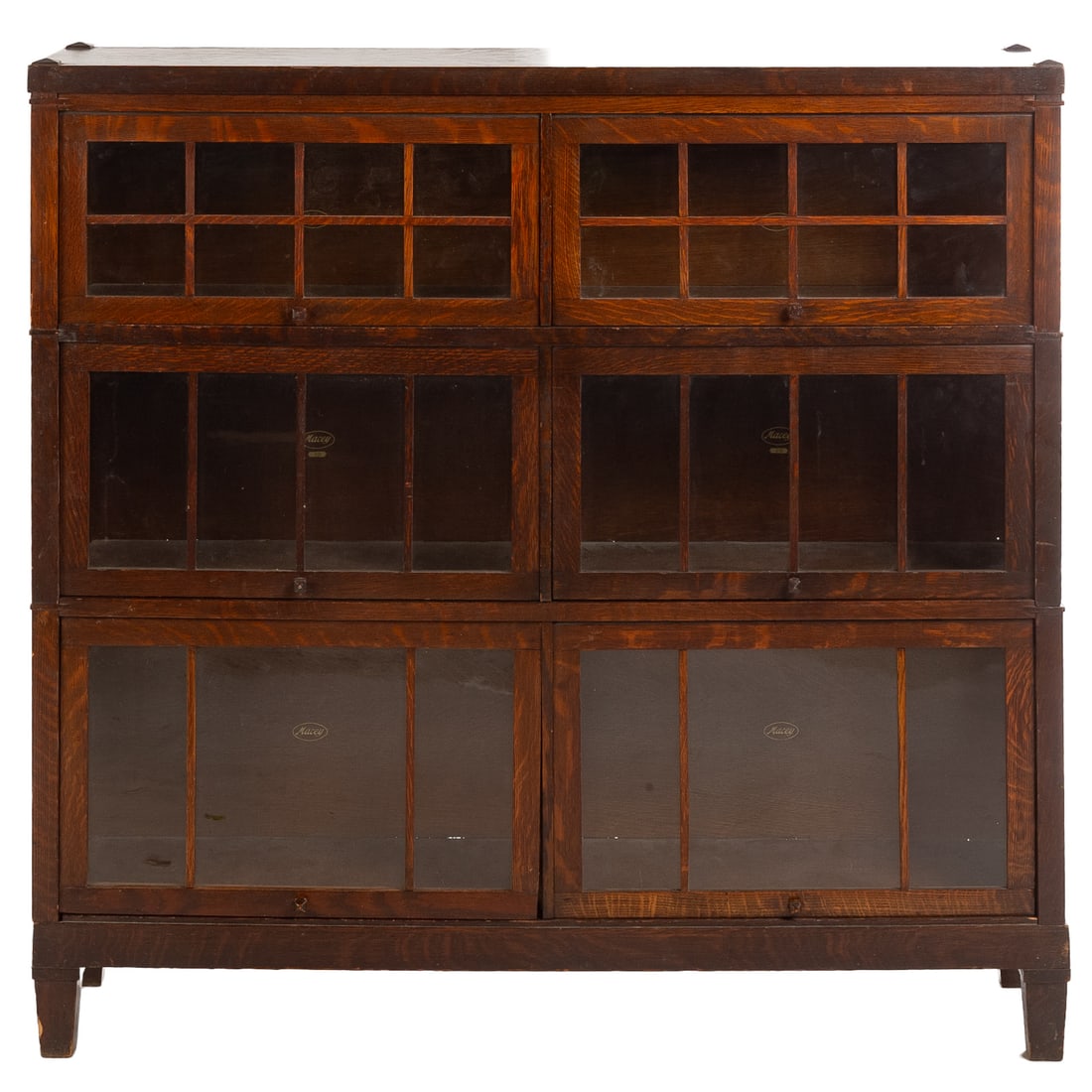 American Mission Oak Barrister Double Bookcase (1 of 5)