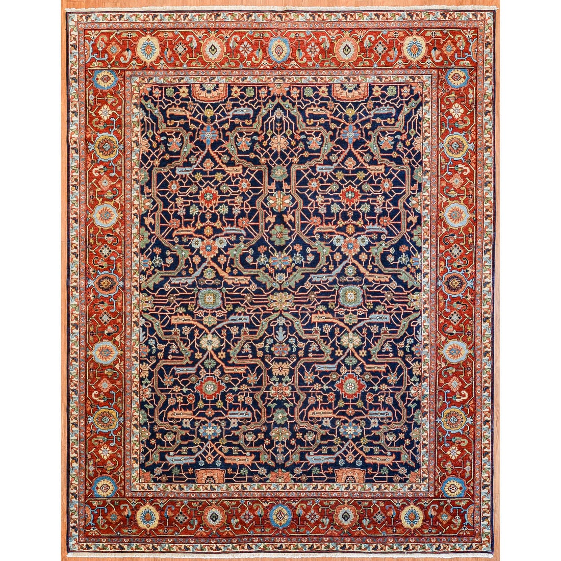 Indo Heriz Rug, India, 7.11 x 10.1 (1 of 4)