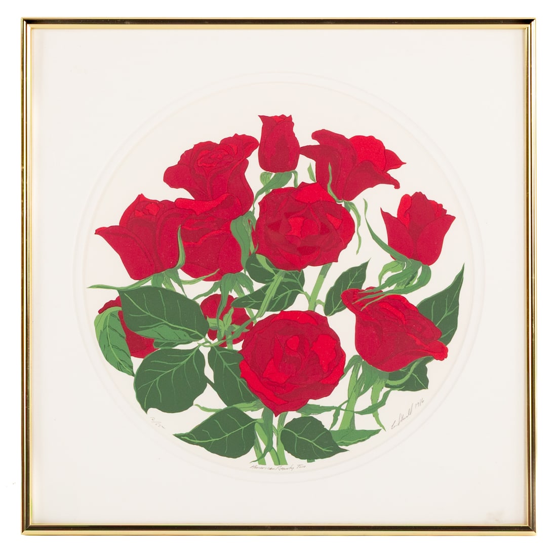 Lou Stovall. "American Beauty Two," serigraph (1 of 4)