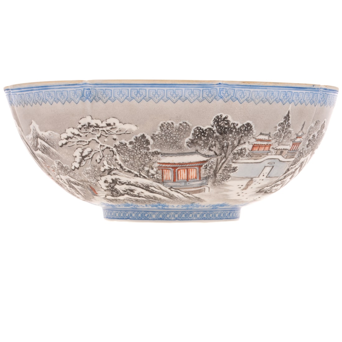 A Chinese Eggshell Lobed Bowl (1 of 5)