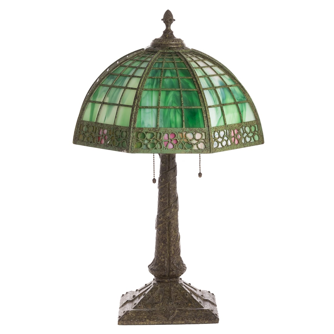 A Matthew Bullock Slag Glass Table Lamp (1 of 7)