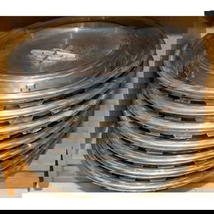 A Set of Seven Lincoln Hubcaps: 17 in. Diam.