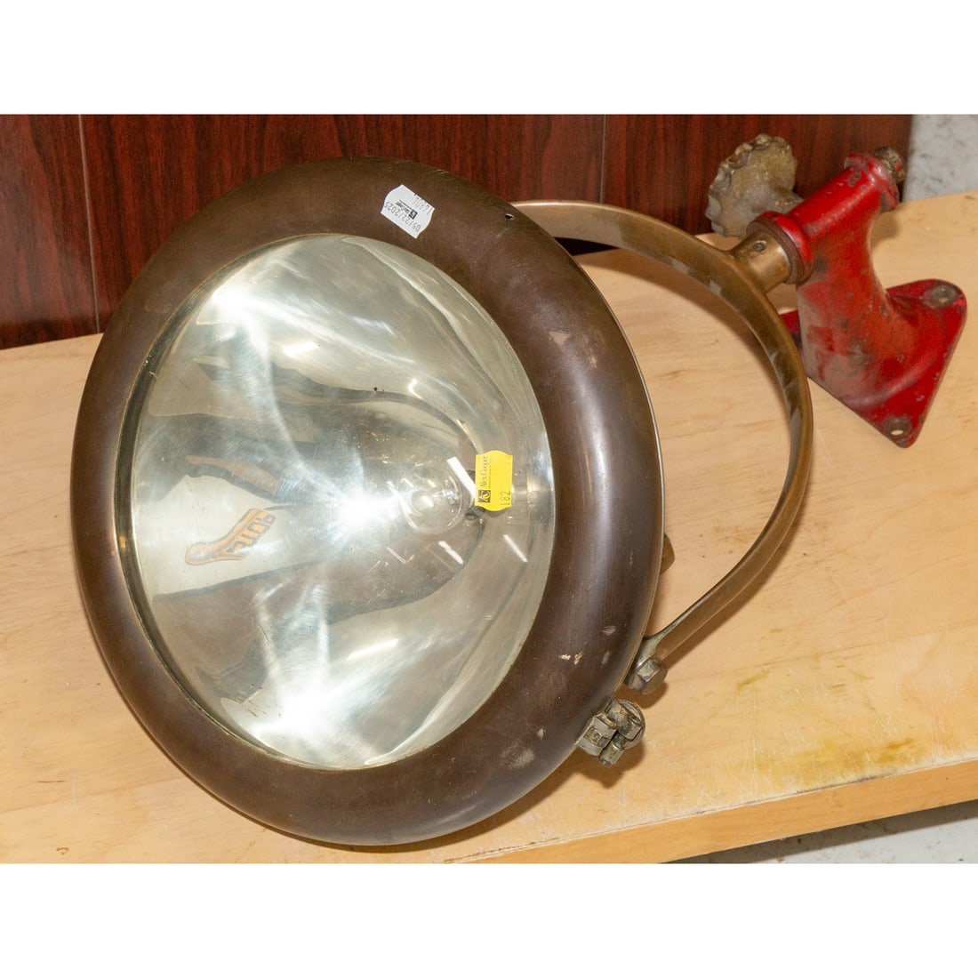 An Antique Ray & Davis Brass Searchlight (1 of 2)