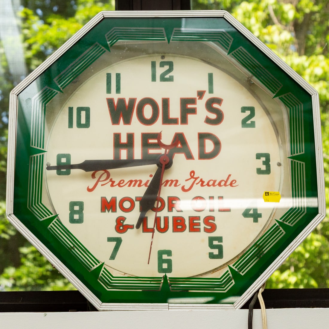 An Advertising Clock for Wolf's Head Motor Oil (1 of 2)