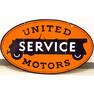 A United Motors Printed Metal Service Sign