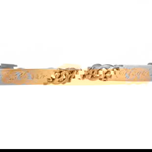 A Large Curb Link ID Bracelet in 14K: 14K yellow gold bracelet featuring a central rectangular curved personalized plate with a large curb link chain on either side, hidden box clasp with safety latch, 7 1/2 in. L, 13.1 grams