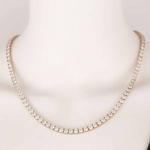 A Long 35.00 ctw Diamond Line Necklace in 14K