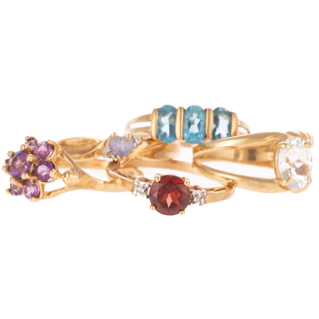 A Group of Gemstone Rings in 10K (1 of 8)