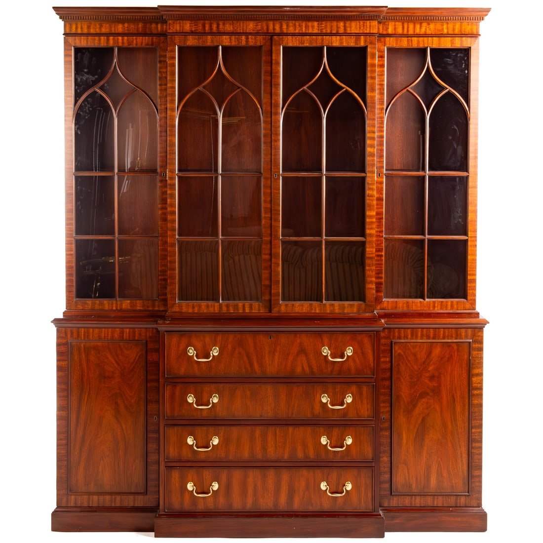 Henkel Harris Mahogany Two-Part Breakfront (1 of 4)