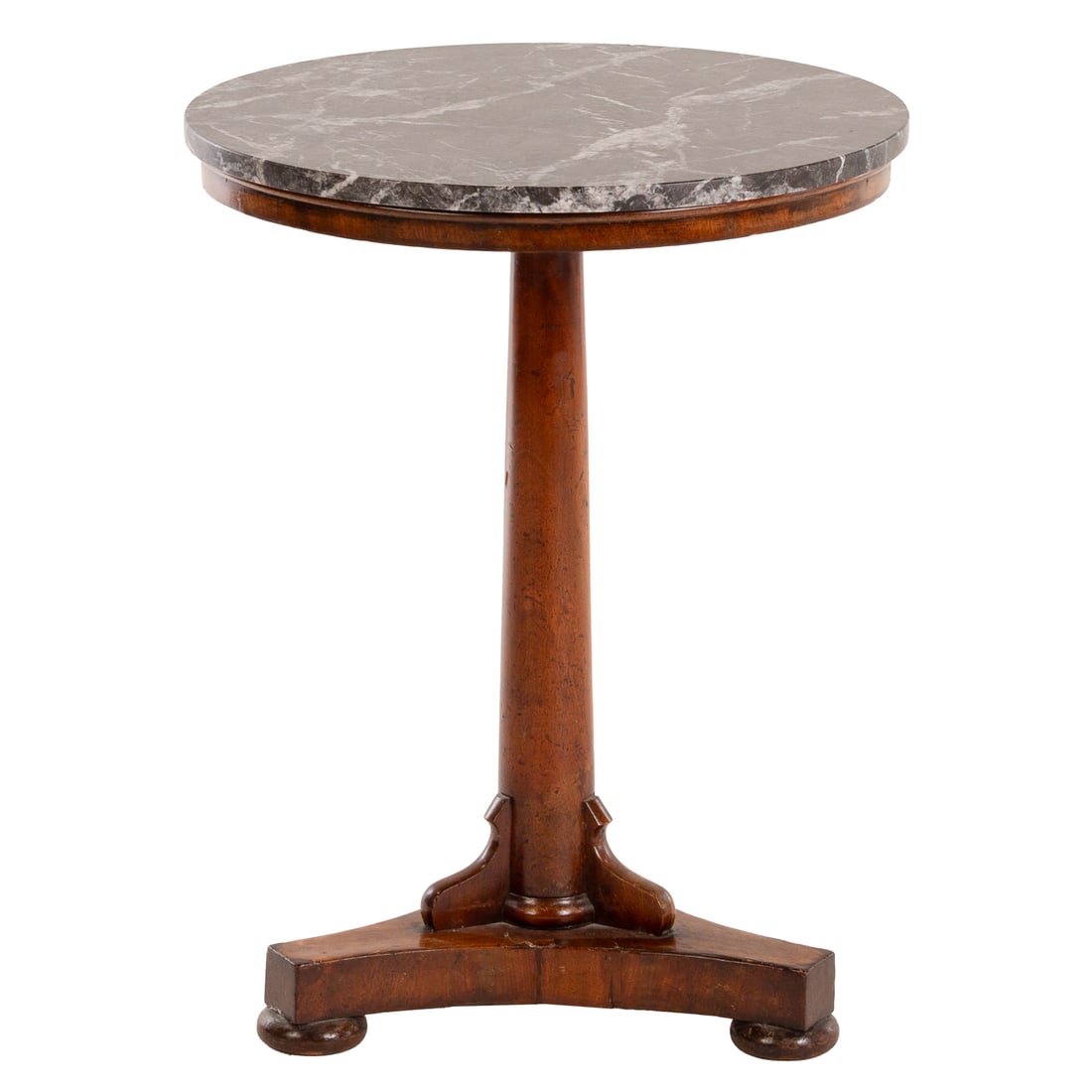 Regency Mahogany Marble Top End Table (1 of 4)