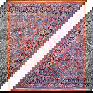 Semi-Antique Sarouk Carpet, Persia, 11.10 x 13.10: Circa 1940, hand-knotted, wool pile