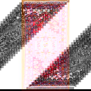 Hamadan Rug, Persia, 3.2 x 6.5: Fourth quarter, 20th century, hand-knotted, wool pile