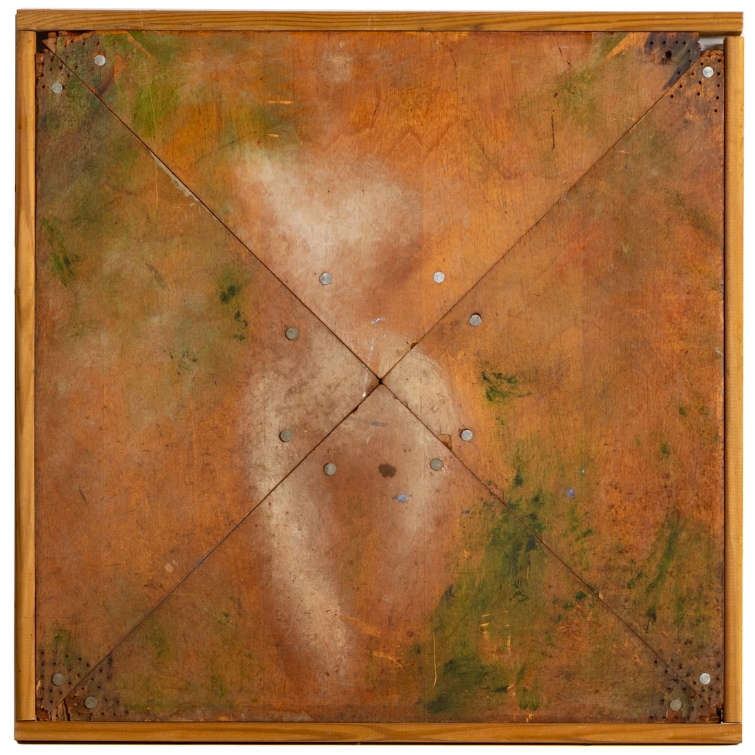 Vasily Yakovlevich Sitnikov. Nude, oil/mixed media: (Russian, 1915-1987) Oil on wood construction, signature not visible, gallery label affixed on verso, sight size: 23 3/4 x 23 3/4 in., framed size: 25 x 25 in. Acquired Mimi Ferzt Gallery, New York, N