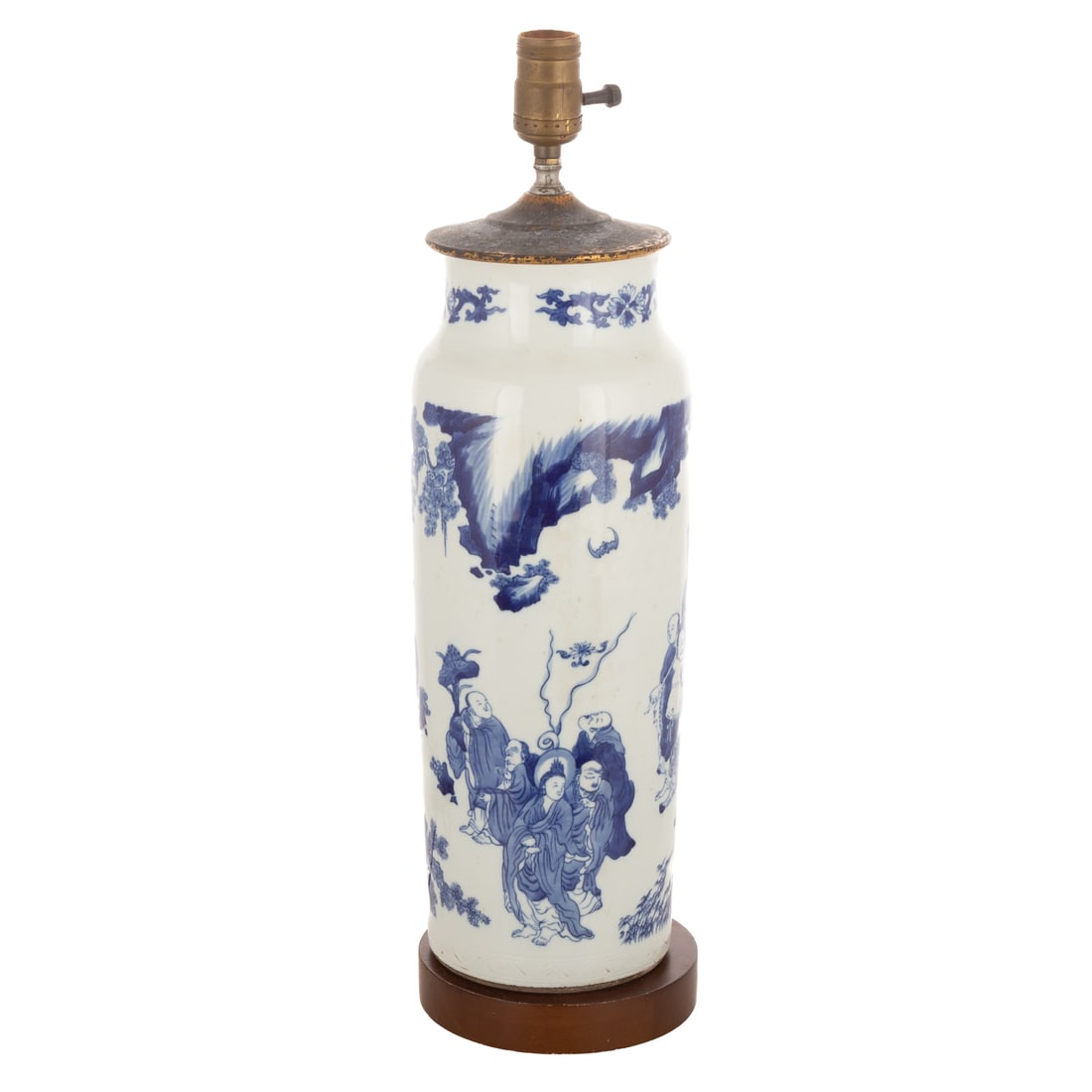 A Chinese Blue & White Table Lamp (1 of 5)
