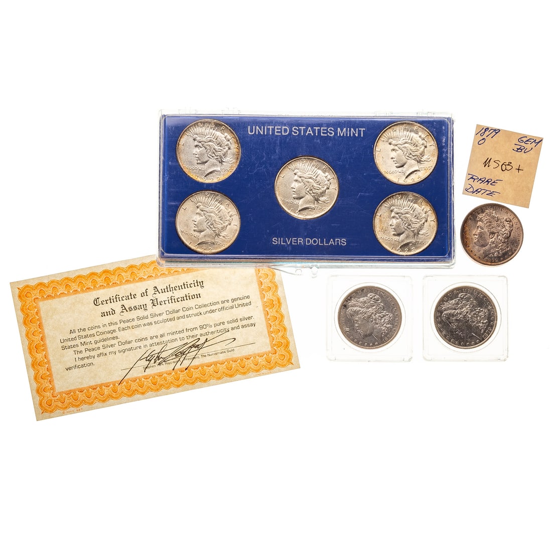 Three Morgans & Five Peace Dollars, Inc 79-O MS63 (1 of 5)