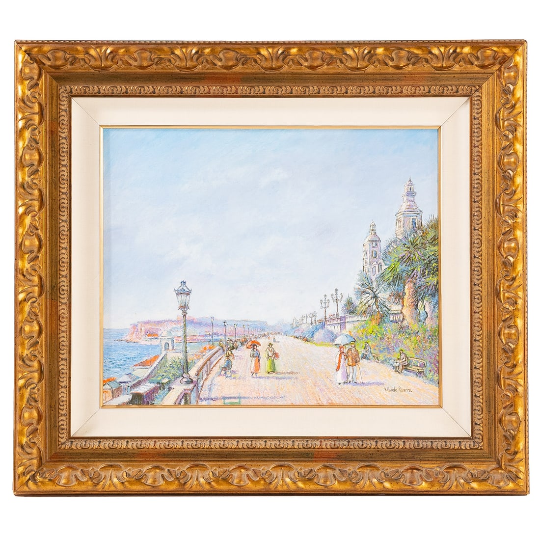 Hugues Claude Pissarro. "Midi-Monaco," oil (1 of 5)