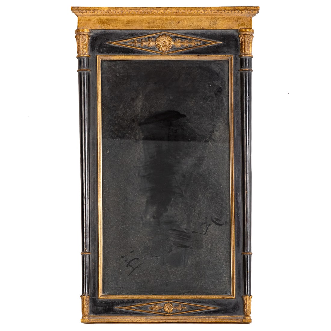 A Neoclassical Style Ebonized & Gilt Wall Mirror (1 of 3)