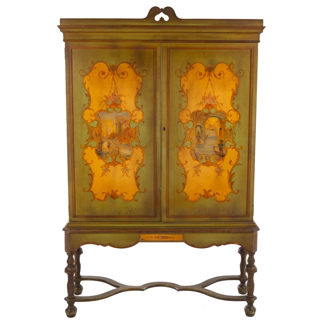 Berkey & Gay Venetian Painted Cabinet (1 of 6)