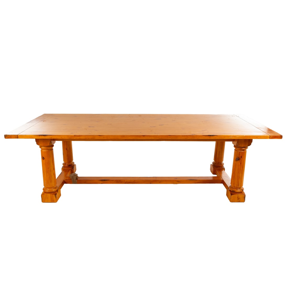 Rustic Knotty Pine Refectory Table (1 of 4)