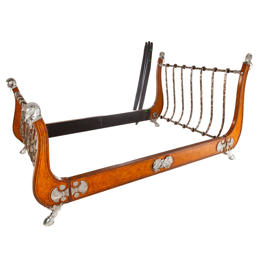 Maitland Smith Queen Size Metal & Leather Bed (1 of 4)