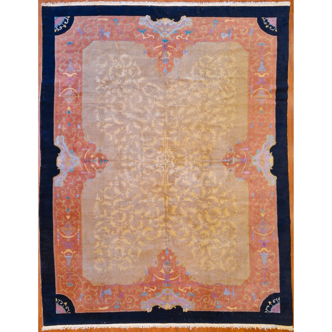 Antique Chinese Fette Rug, China, 9.1 x 11.7 (1 of 10)