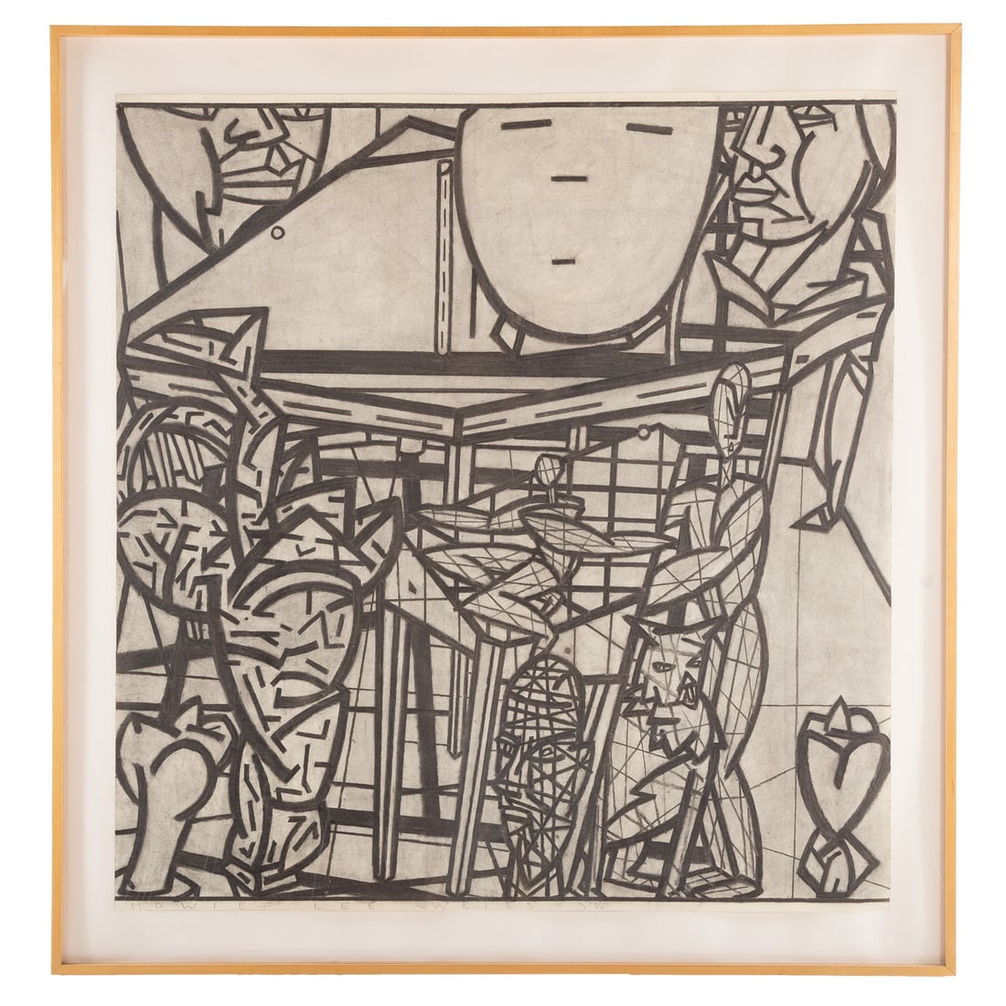 Howie Lee Weiss. Faces in the Crowd, graphite (1 of 4)