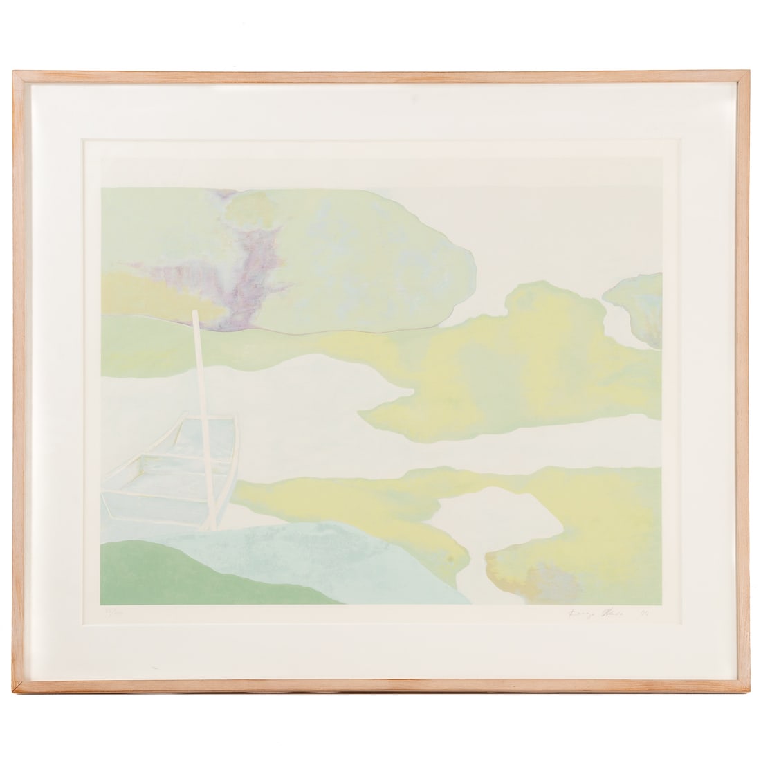 Kenzo Okada. "Boats," serigraph (1 of 5)