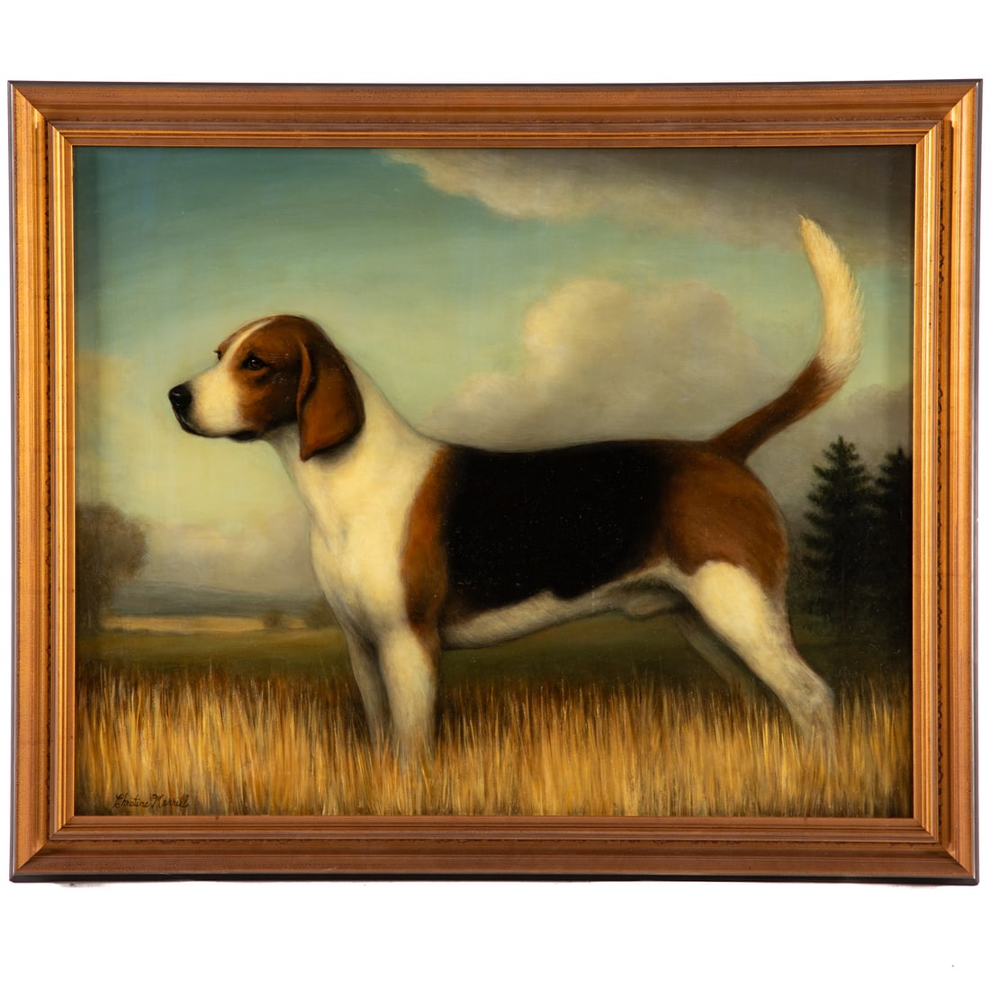 Christine Merrill. Beagle, oil (1 of 4)