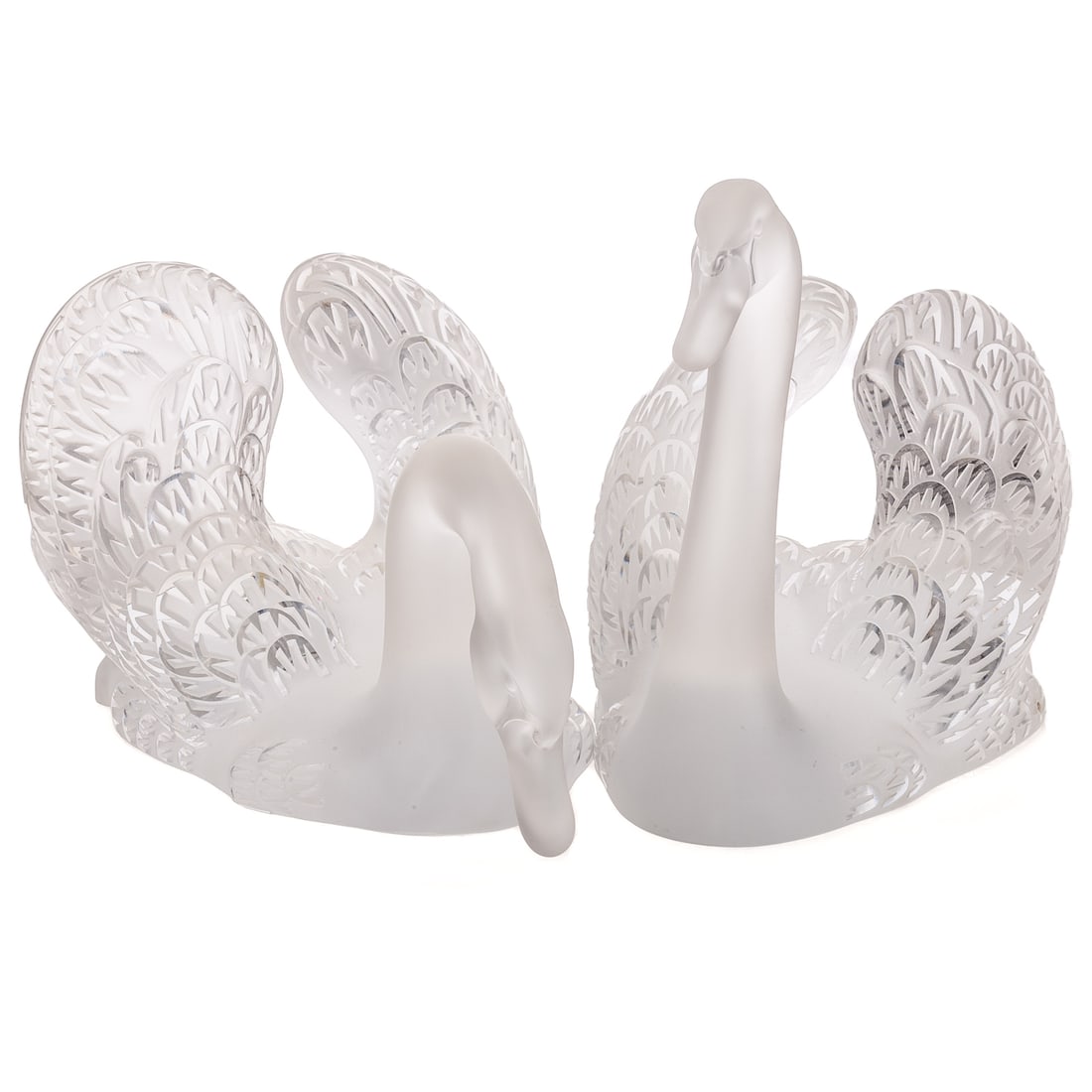 A Pair of Lalique Crystal Swans (1 of 5)