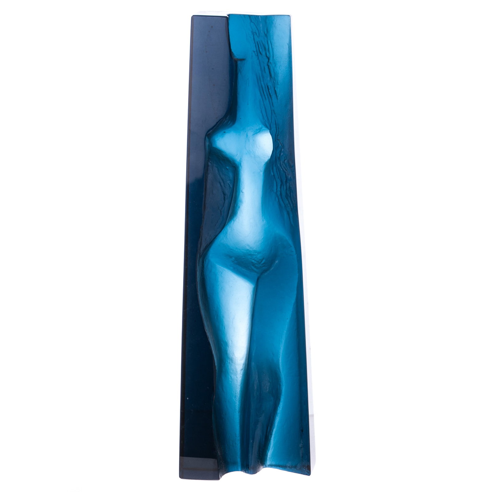 Jan Cerny Art Glass Standing Nude Figure: (Czech, 1907-1978) A black art glass Jan Cerny standing nude figure, signed on the side "prof. Jan Cerny," 7 3/4 in. H, 2 in. W, 1 1/4 in. D Provenance: From the Estate of Howard Cohen, Baltimore, MD