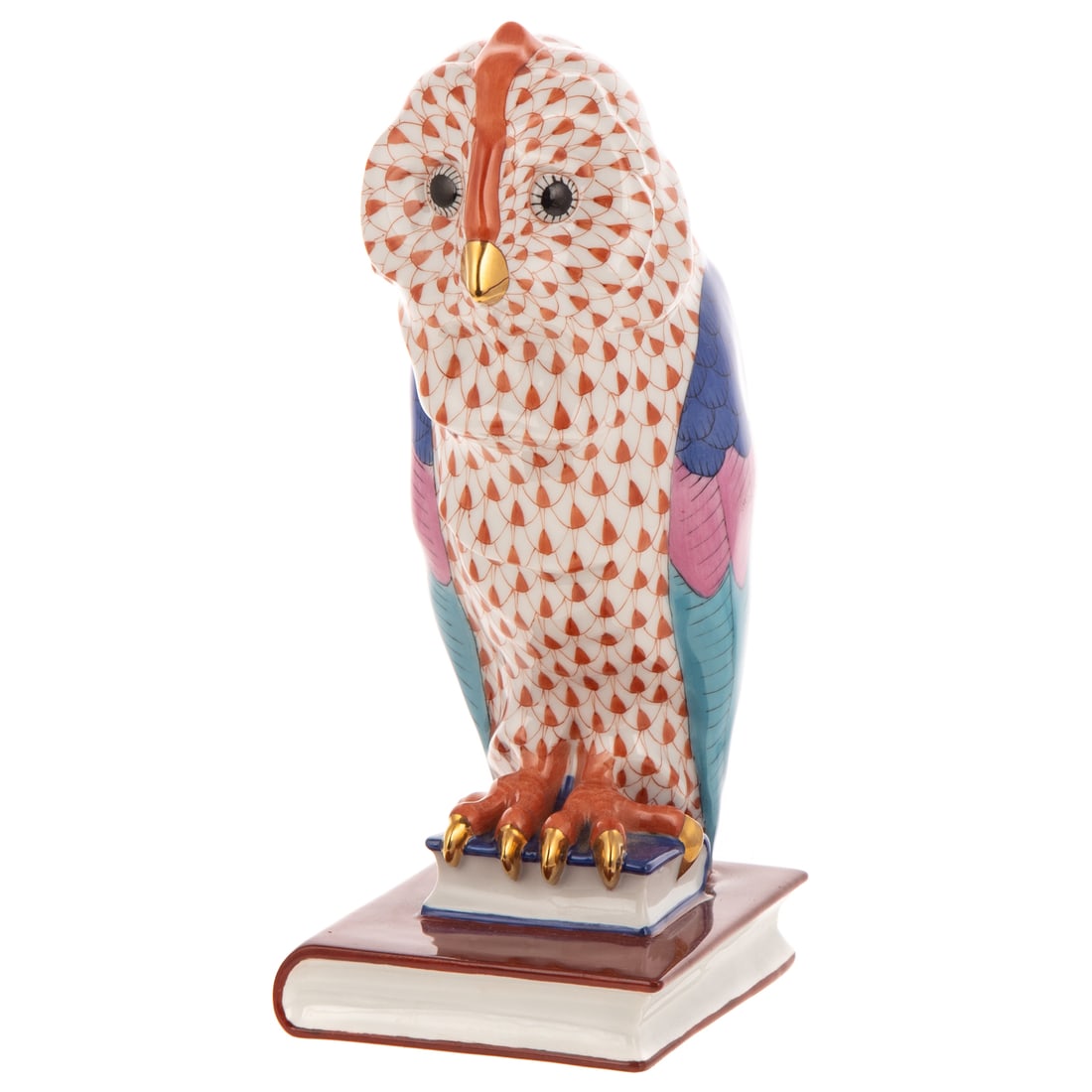 Herend Owl on Books Fishnet Figure (1 of 4)
