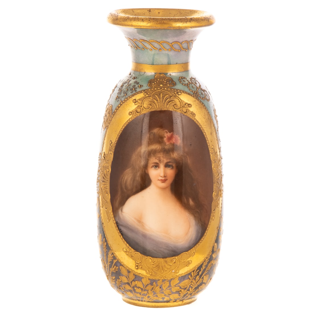 A Royal Vienna Miniature Porcelain Portrait Vase (1 of 3)