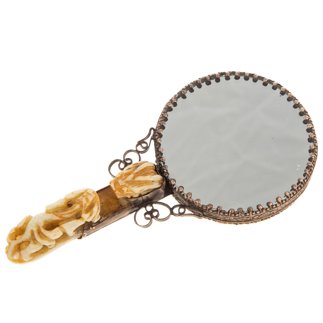 A Chinese Hardstone Hand Mirror (1 of 3)