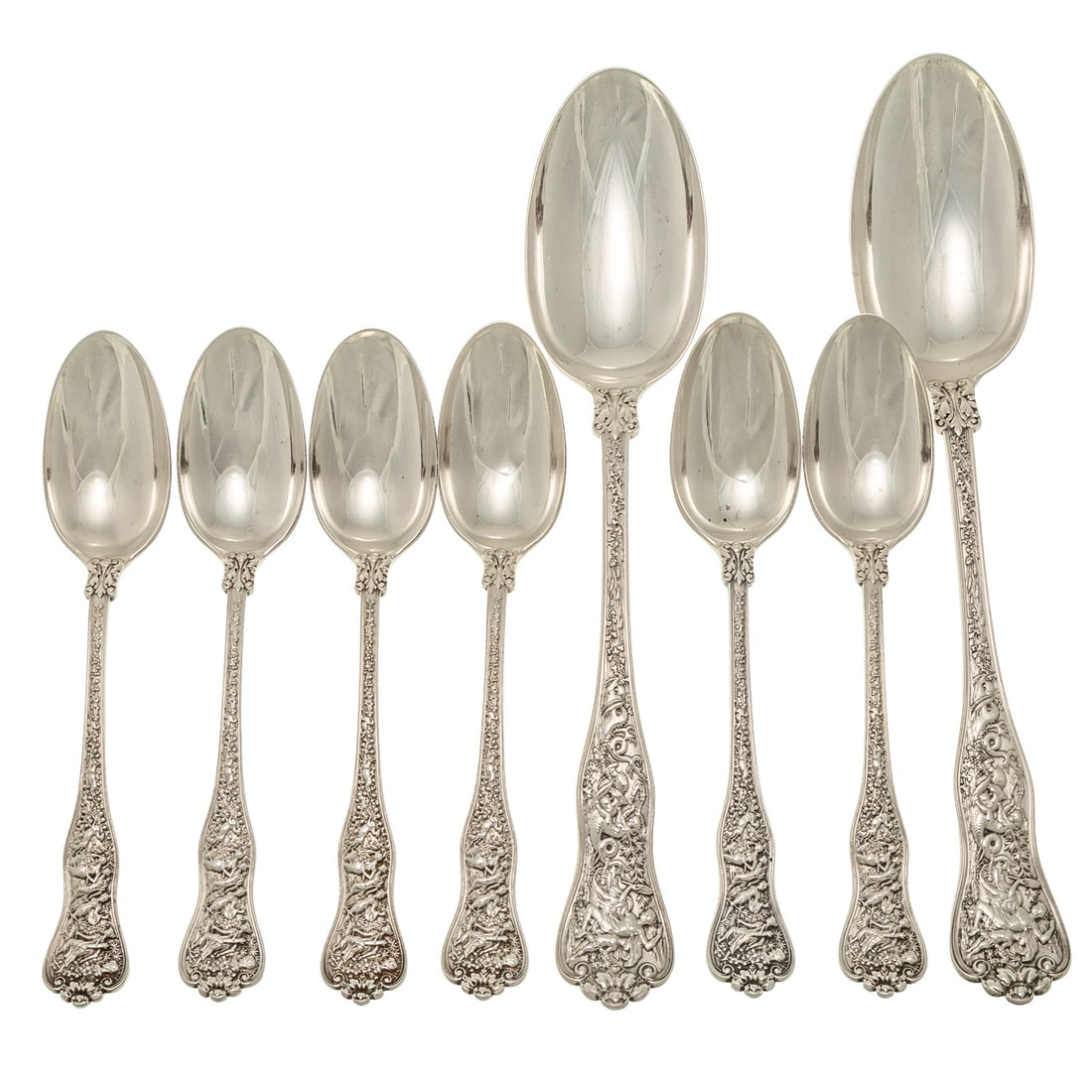 Eight Tiffany & Co. Sterling "Olympian" Spoons (1 of 4)