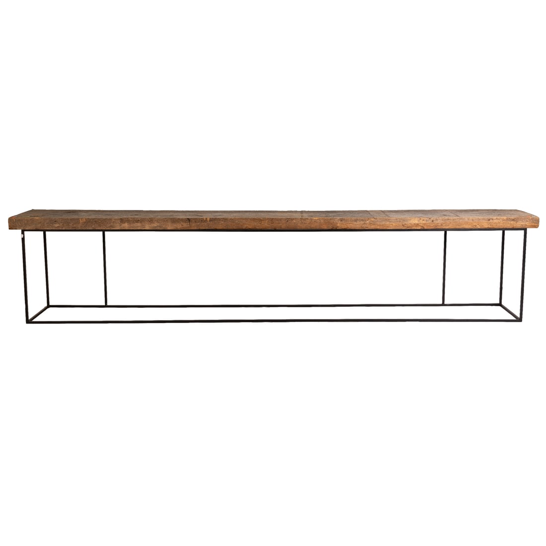 Contemporary Rustic Wood & Metal Console Table (1 of 5)