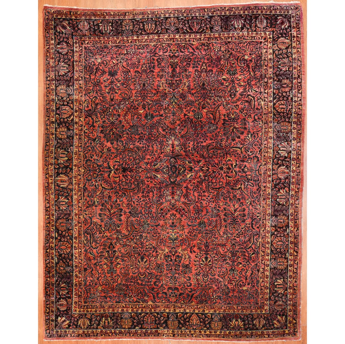 Semi-Antique Sarouk Rug, Persia, 8.2 x 10.4: Second quarter, 20th century, hand-knotted, wool pile